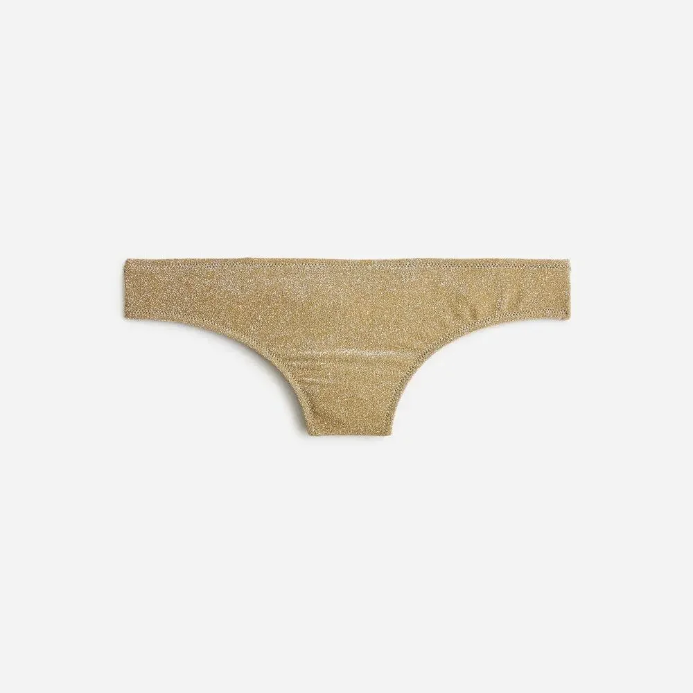 New J. Crew Gold Sparkle Hipster Bikini Swim Bathing Suit Bottom Womens Size XXL